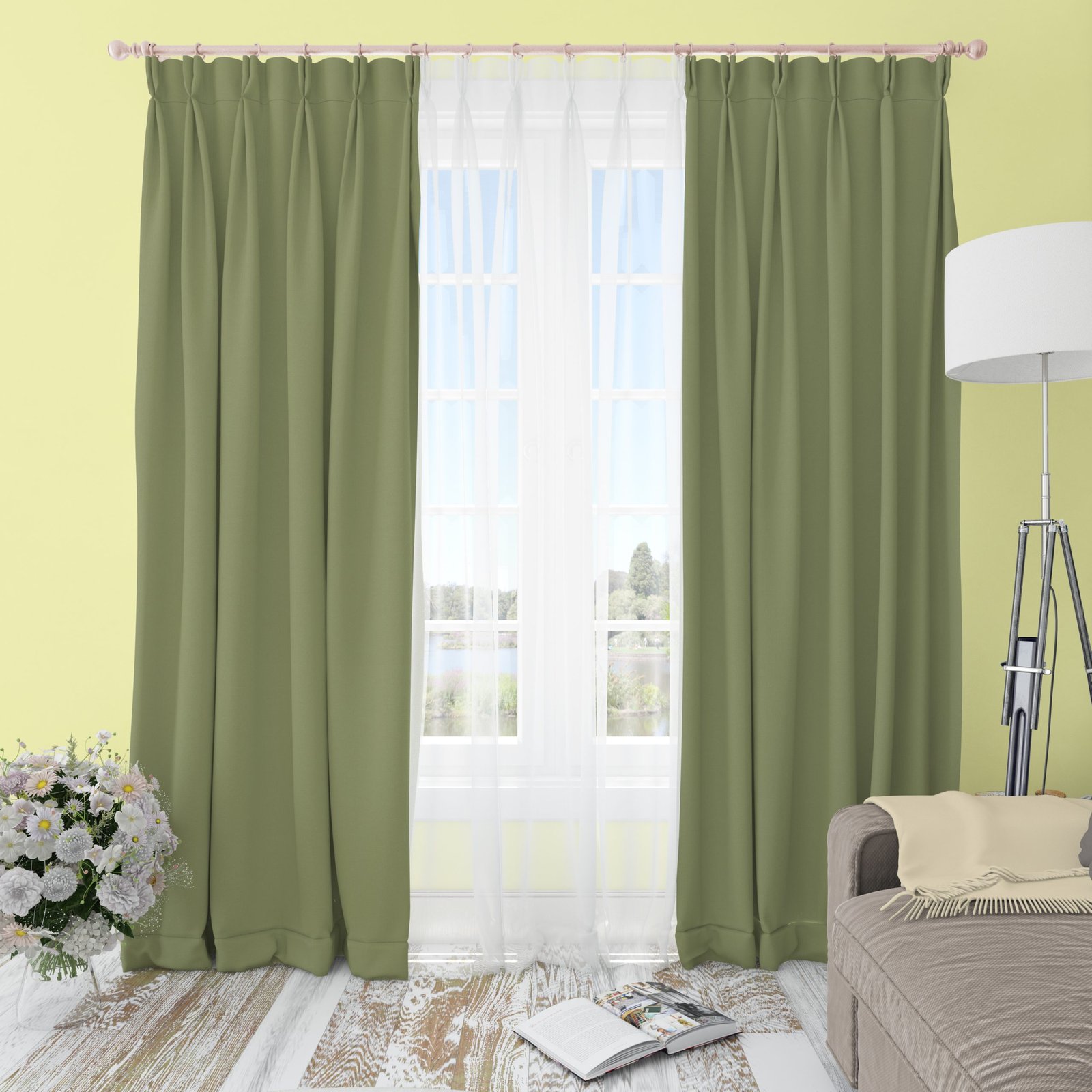 Ptextil - Готова завеса Блекаут 116, С перделък Готова завеса Блекаут 116, С перделък