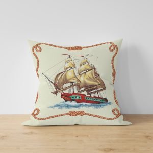 Ptextil - Декоративни калъфки Жакардова декоративна калъфка Кораб 45х45 см.
