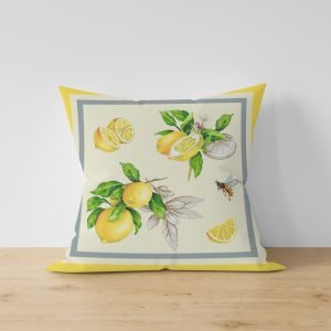 Ptextil - Декоративни калъфки Жакардова декоративна калъфка Лимони 45х45 см.